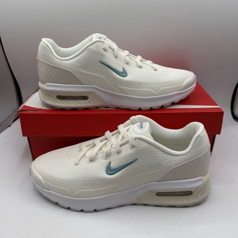 Nike Air Max Bia Running Shoes Women's Size 9.5 Sail White/Turquoise IF2628-101